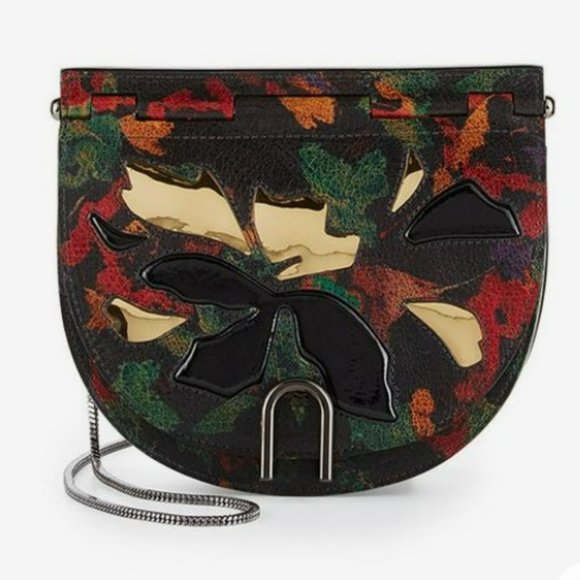 3.1 Phillip Lim Hana Chain Floral Saddle Bag